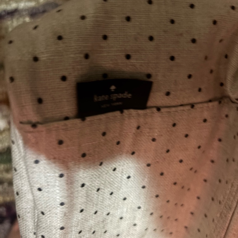 Kate Spade Cream Blouse with Black Dots